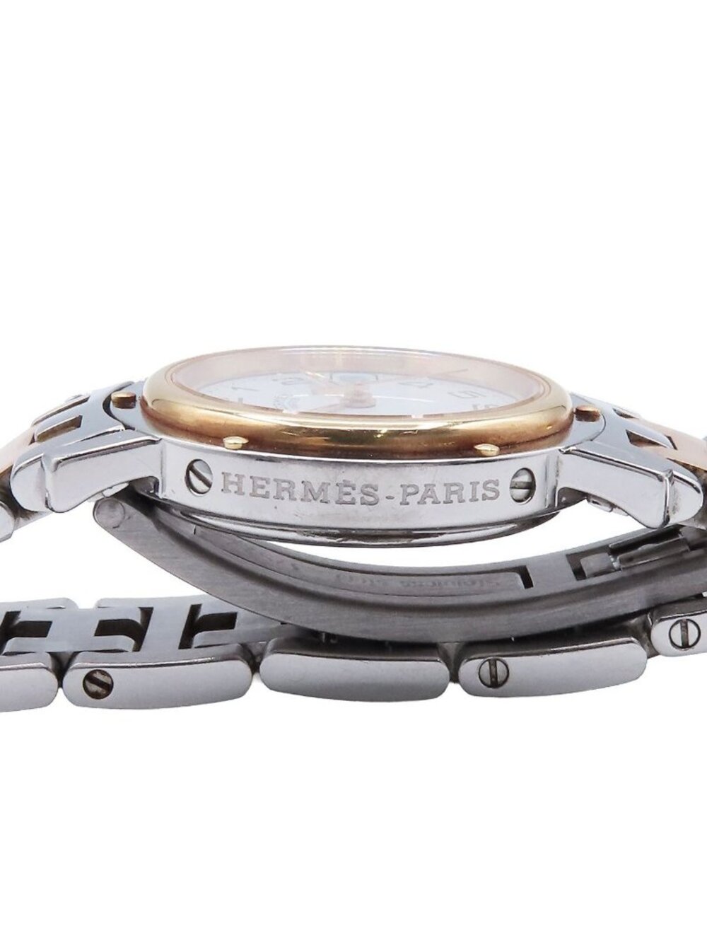 Hermes Clipper CL 4.220 White Stainless Steel Watch Quartz - Picture 7 of 9